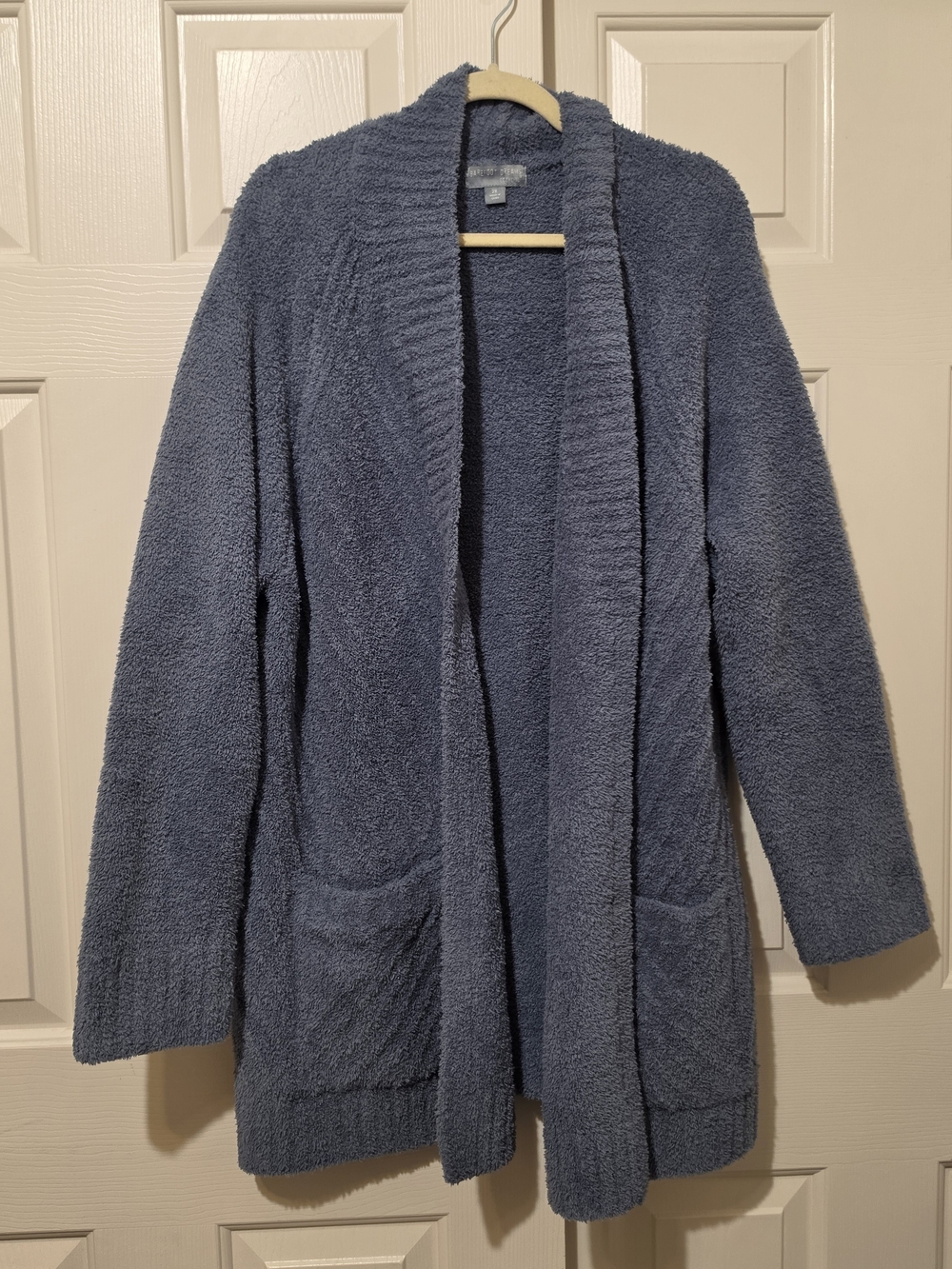 NWOT Barefoot Dreams CozyChic Directional Ribbed Cardigan In Blue Mirage Size 2X